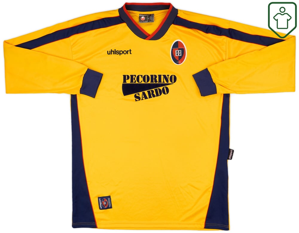 Herren Cagliari Calcio 2000/01 Retro-Trikot Langarm