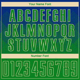 Royal Sublimation Soccer Uniform Jersey Green-Cream Custom Keely