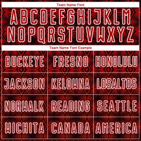 Red Uniform Jersey Custom Soccer Black-White Shapes Sublimation Geometric