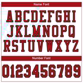 Football Authentic Custom Jersey Red-Black Mesh White