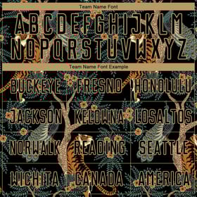 Old Sublimation Custom Tiger And Jersey Peacock Uniform Black Gold Soccer