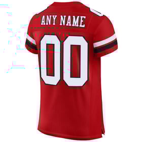 Authentic Jersey White-Black Red Football Custom Mesh