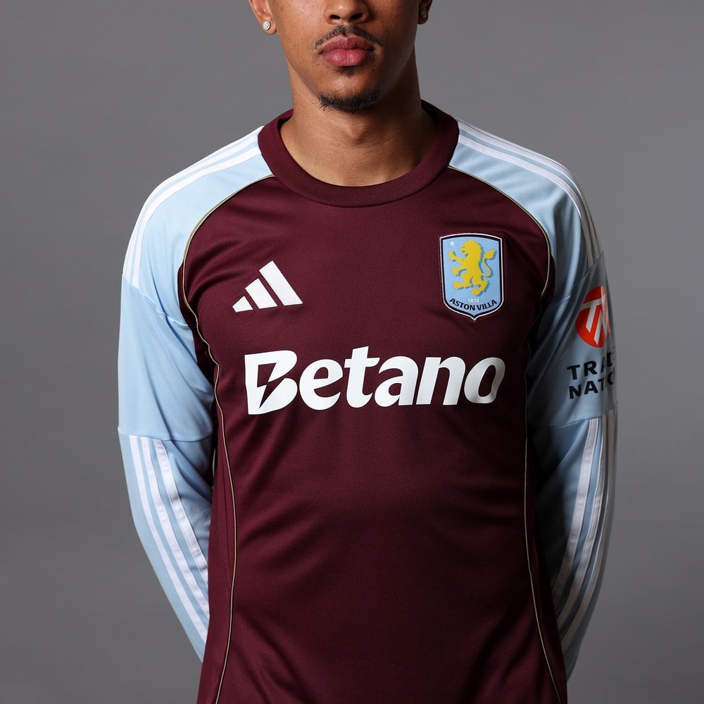 Herren Aston Villa 2025/26 Heimtrikot Langarm