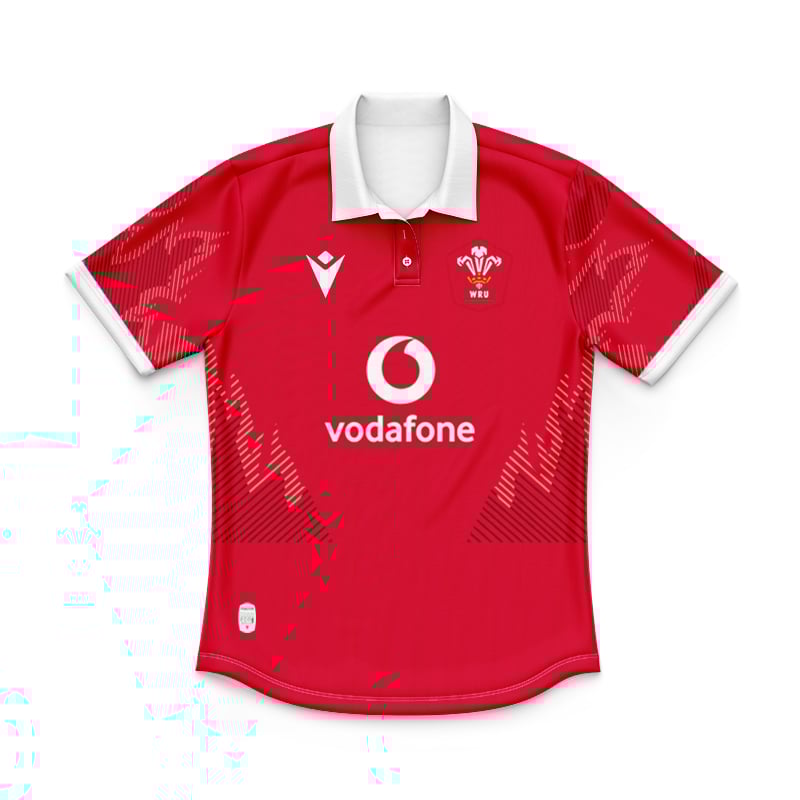 Kid's Wales Rugby 2024 Home Polo Shirt