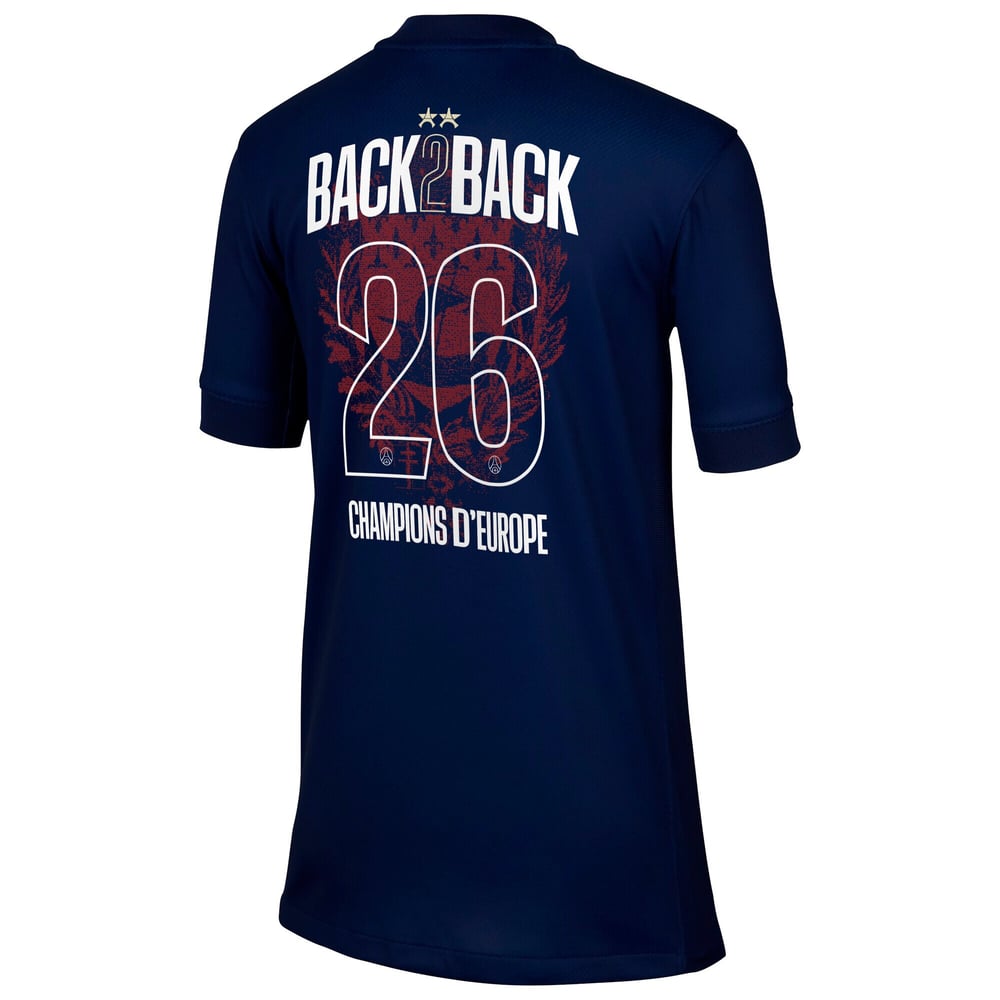 Damen PSG Heimtrikot 2025/26 - Aufdruck Europapokalsieger 2026