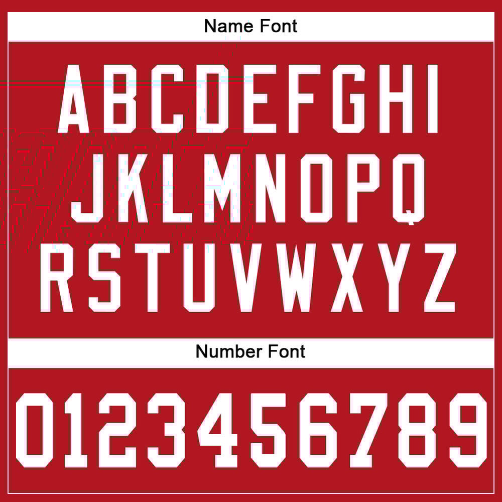 Red White Custom Jersey Authentic Mesh Football