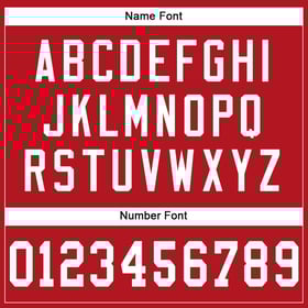 Red White Custom Jersey Authentic Mesh Football