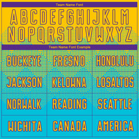 Soccer Jersey Uniform Blue Sublimation Custom Lakes Gold-Purple