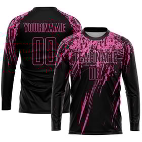 Custom Jersey Uniform Soccer Sublimation Black Pink
