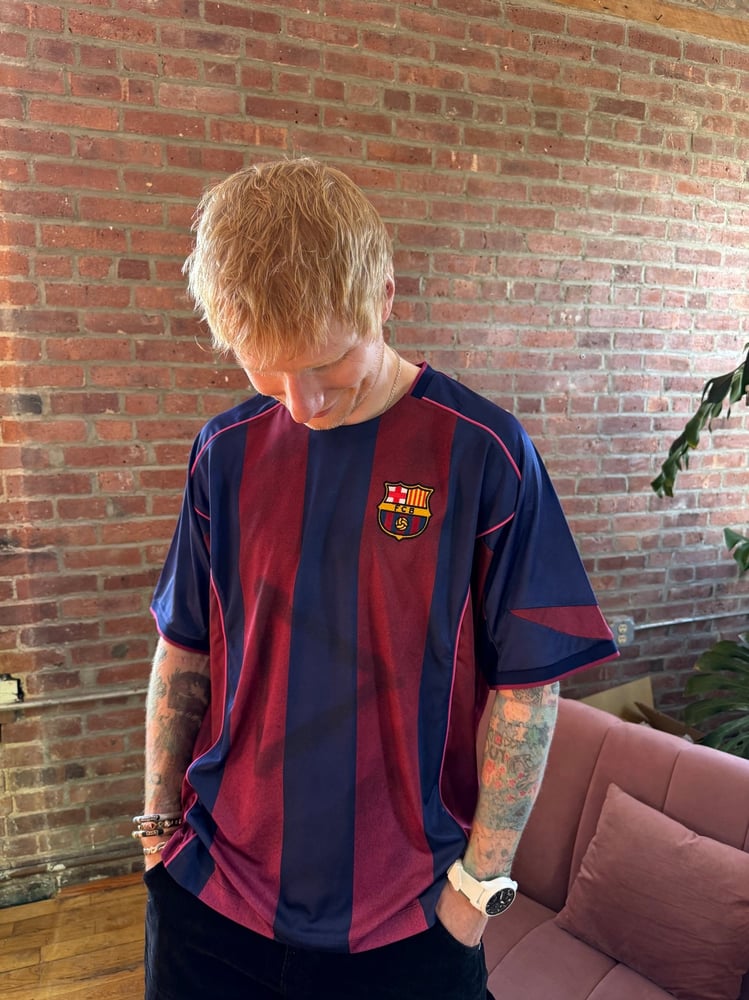 Men's Ed Sheeran x Spotify x FC Barcelona 2004/05 Home Retro Shirt