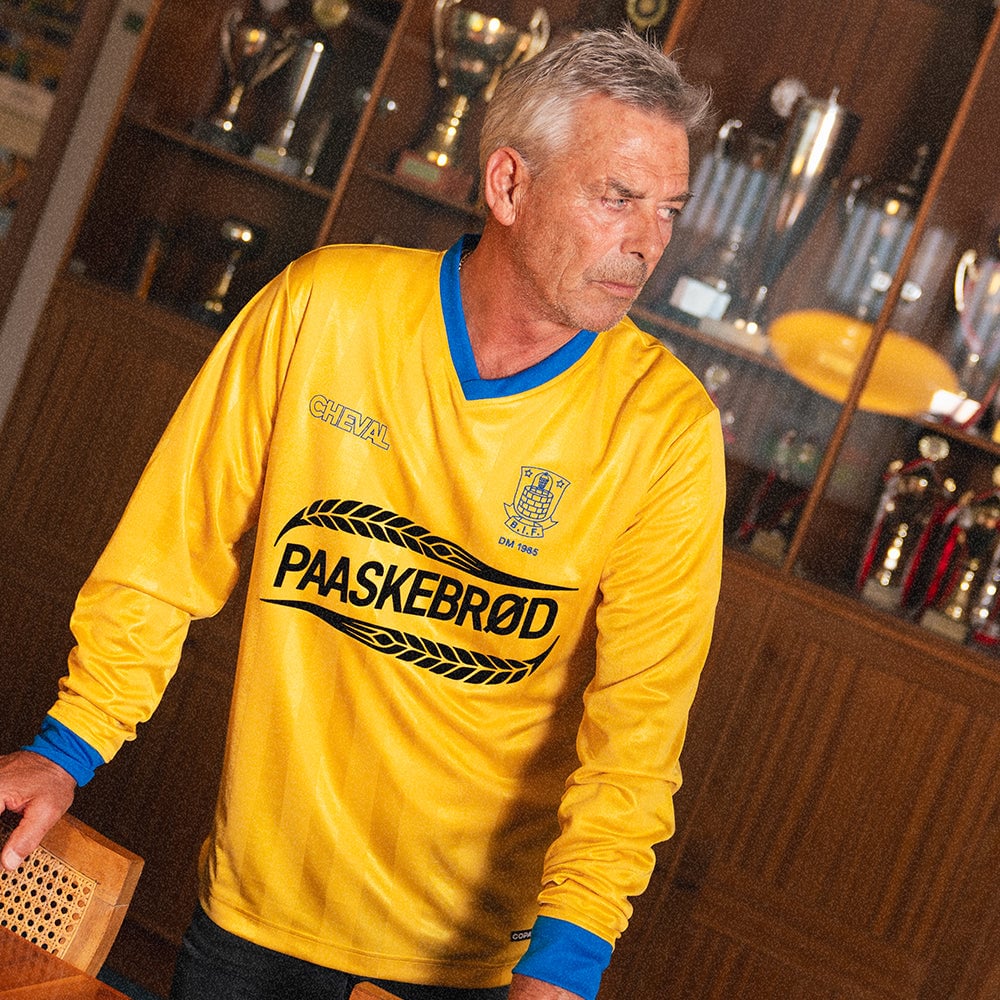 Camiseta Retro de Manga Larga Brøndby IF x COPA DM 1985 para Hombre