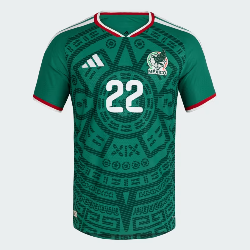 Kid's Mexico 2026 Home Authentic World Cup Shirt H. LOZANO #22