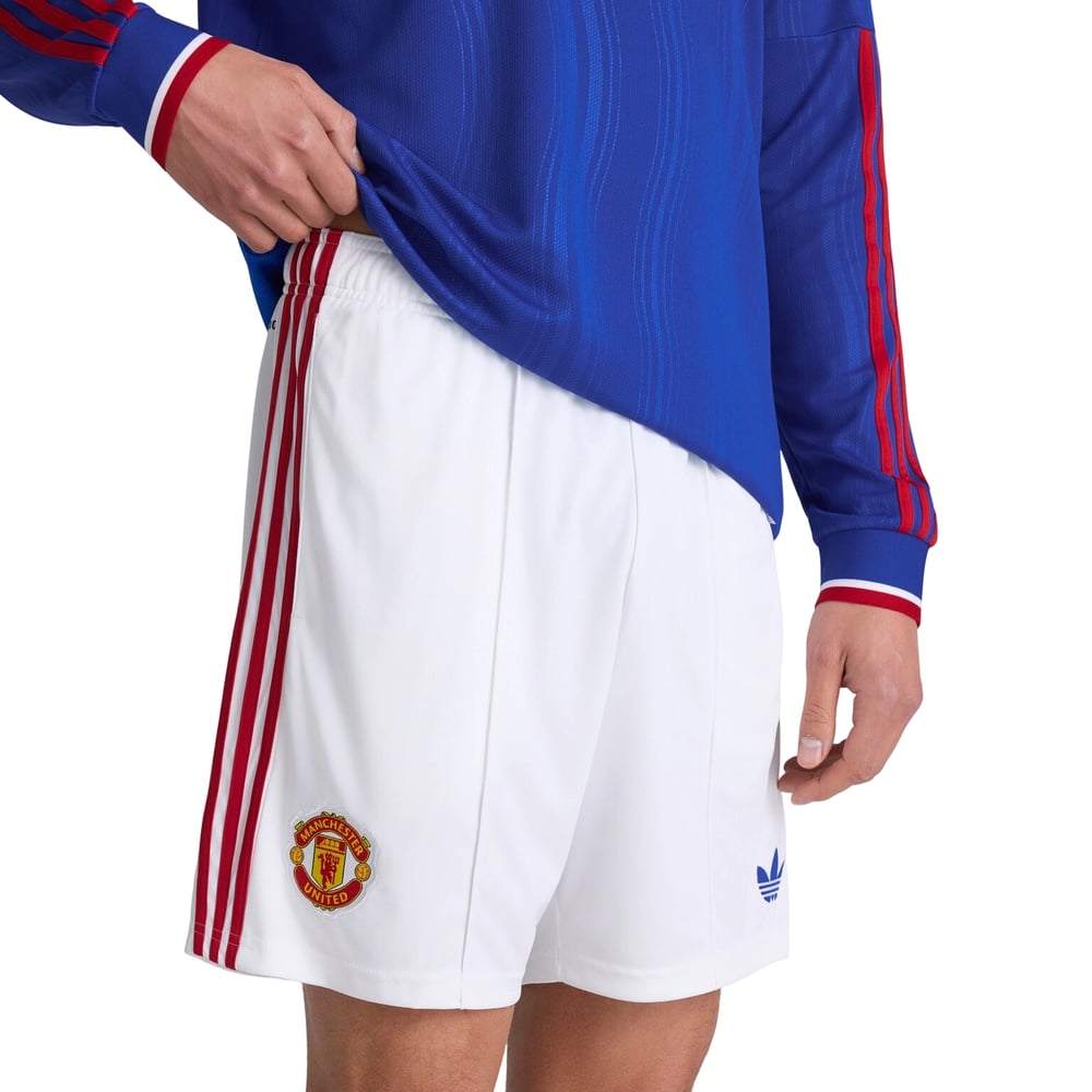 Short Extérieur Manchester United 2026/27 Blanc Enfant