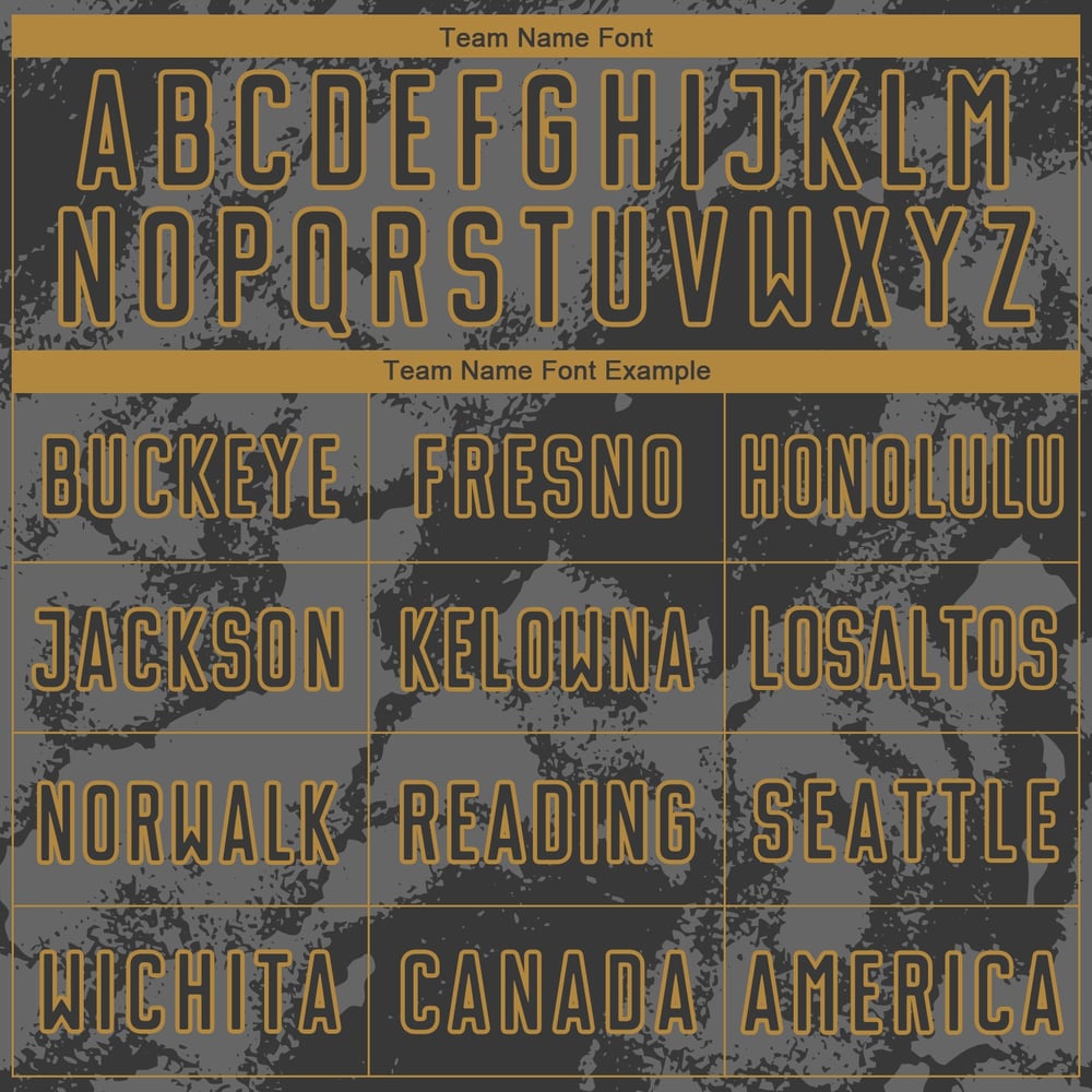 Soccer Abstract Black Art Jersey Gray-Old Gold Uniform Grunge Sublimation Custom