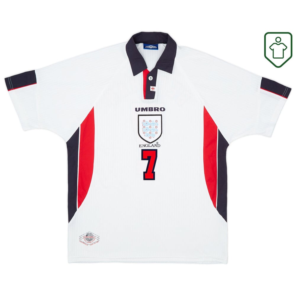 Men's England 1997/99 Home Retro Shirt Beckham #7