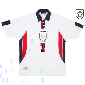 Men's England 1997/99 Home Retro Shirt Beckham #7