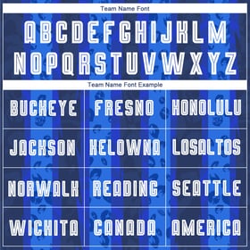 Navy White-Royal Custom Soccer Sublimation Uniform Away Jersey