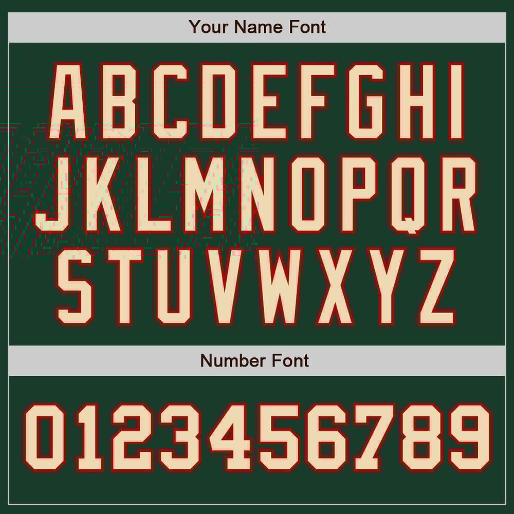 Camiseta de béisbol personalizada de dos piezas en tono crema-rojo y verde auténtico