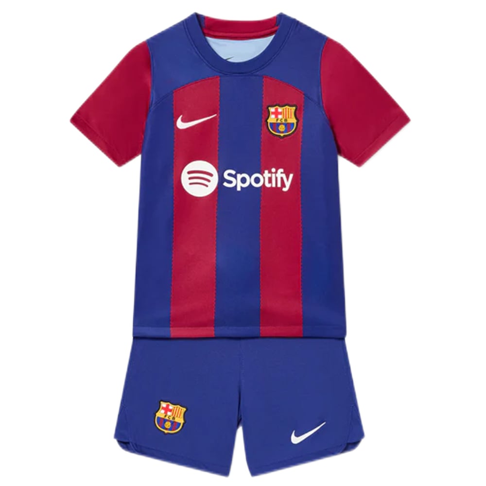 Kinder Barcelona Heimtrikot+Kurze Hosen 23/24