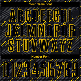 Uniform Jersey Black-Gold Custom Sublimation Soccer Black