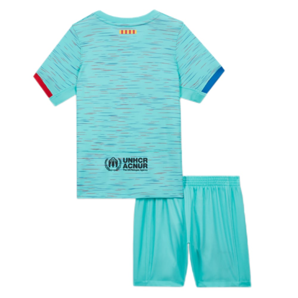 Kinder Barcelona Drittes Trikot+Kurze Hosen 23/24