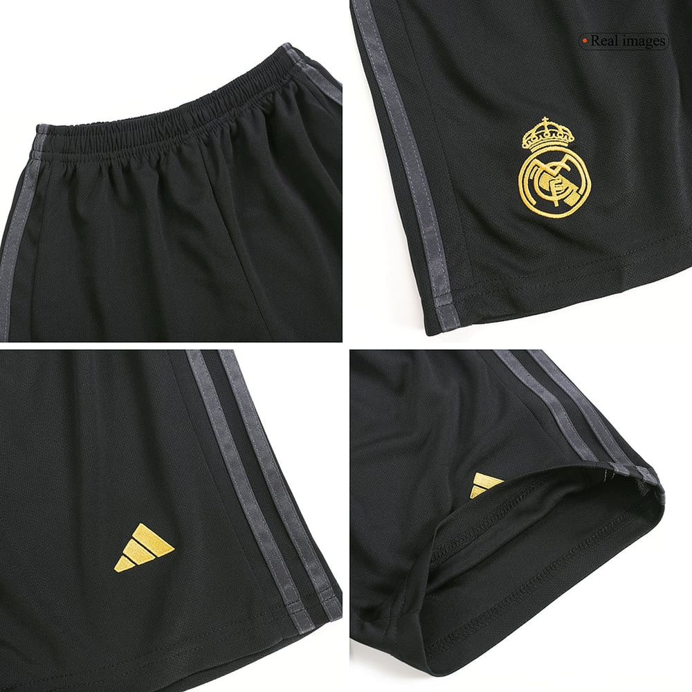 Kinder Real Madrid Drittes Trikot+Kurze Hosen 23/24