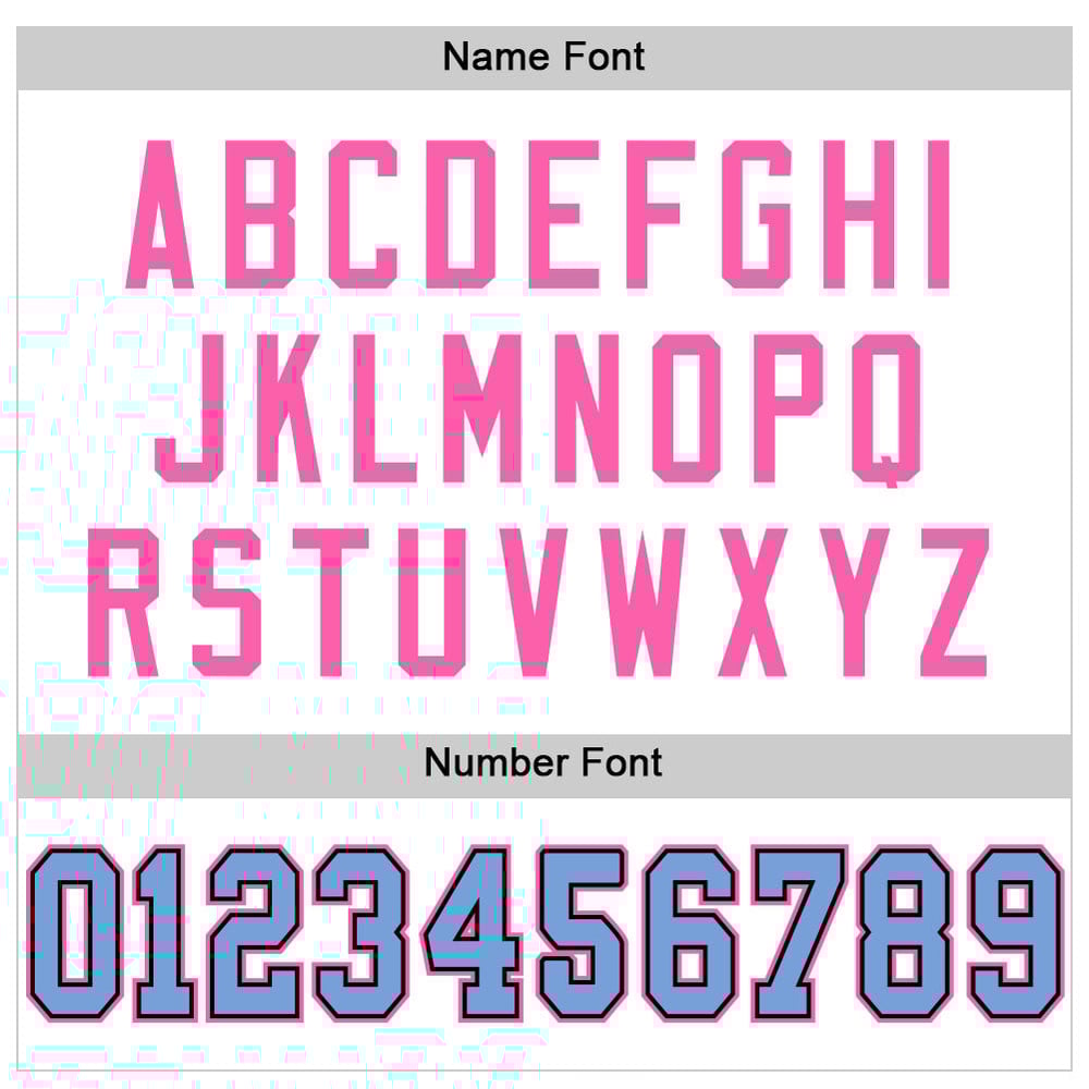 Light White Football Blue-Pink Custom Authentic Jersey Mesh