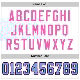 Light White Football Blue-Pink Custom Authentic Jersey Mesh