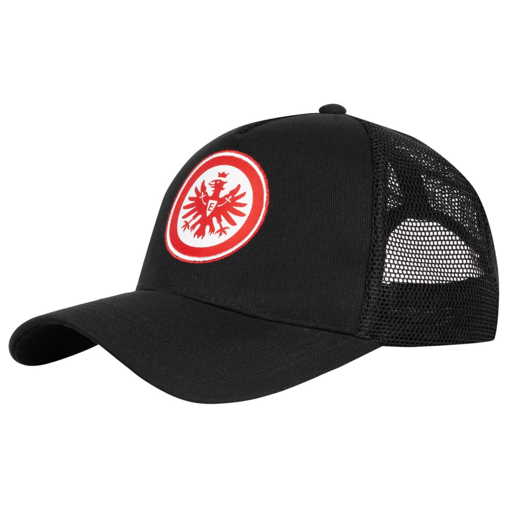 Eintracht Frankfurt Schwarzes Logo Trucker Kappe