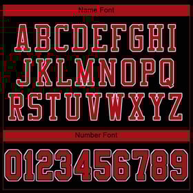 Black Football Jersey Red-White Custom Mesh Authentic