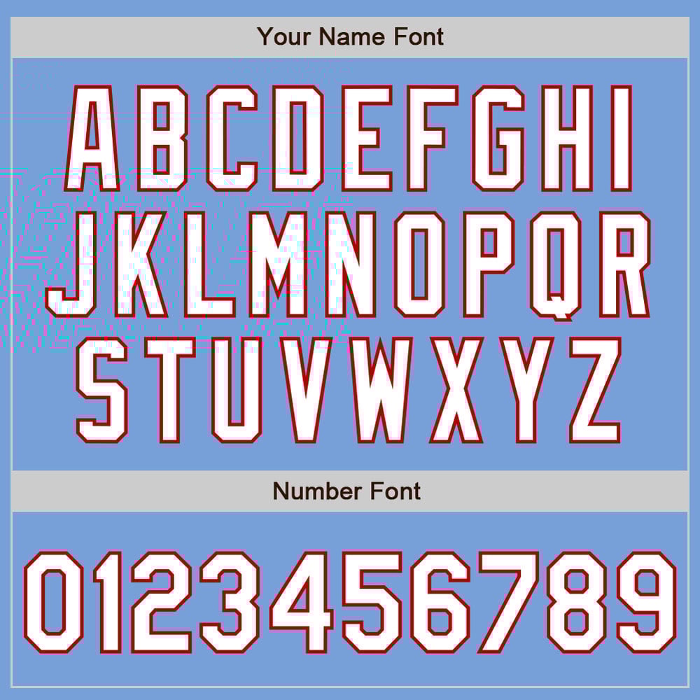 Camiseta de béisbol personalizada con raya azul degradado en blanco y rojo, ligera y auténtica.