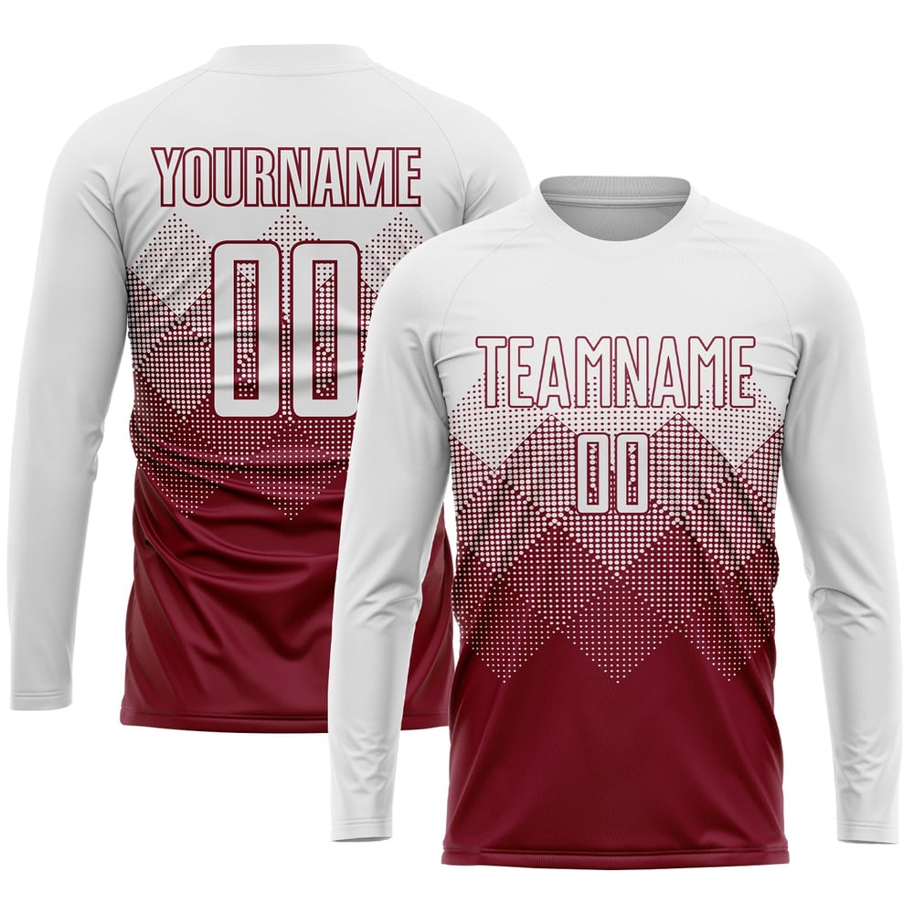 White Sublimation Custom Jersey Crimson Uniform Soccer