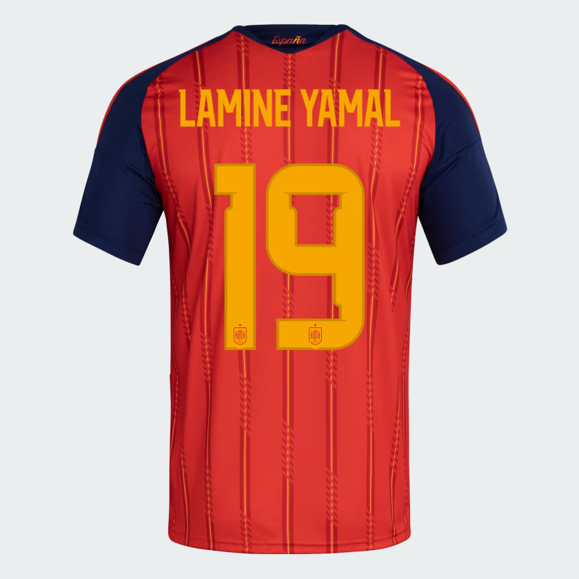 Women's Spain 2026 Home Authentic World Cup Shirt LAMINE YAMAL #19