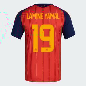 Mężczyźni Hiszpania 2026 Domowa Oficjalna Koszulka Mistrzostw Świata LAMINE YAMAL #19