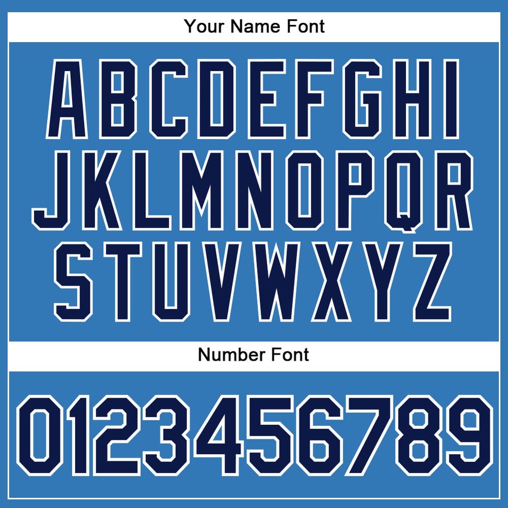 Powder Jersey Blue Sleeveless Baseball Navy-White Custom Authentic