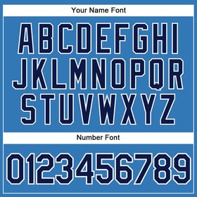 Powder Jersey Blue Sleeveless Baseball Navy-White Custom Authentic