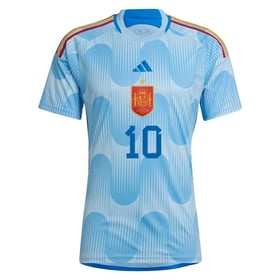 Pedri #10 Spanien Auswärtstrikot Weltmeisterschaft 2022