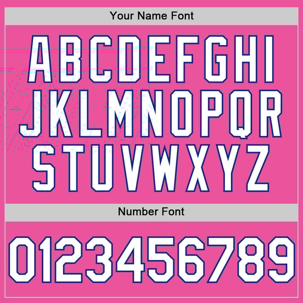 White-Royal Pink Custom Sleeveless Authentic Jersey Baseball