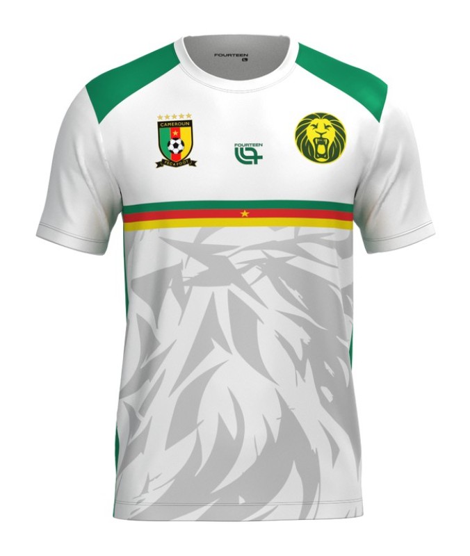 Maillot troisième authentique entraînement femme Cameroun 2025 - Blanc