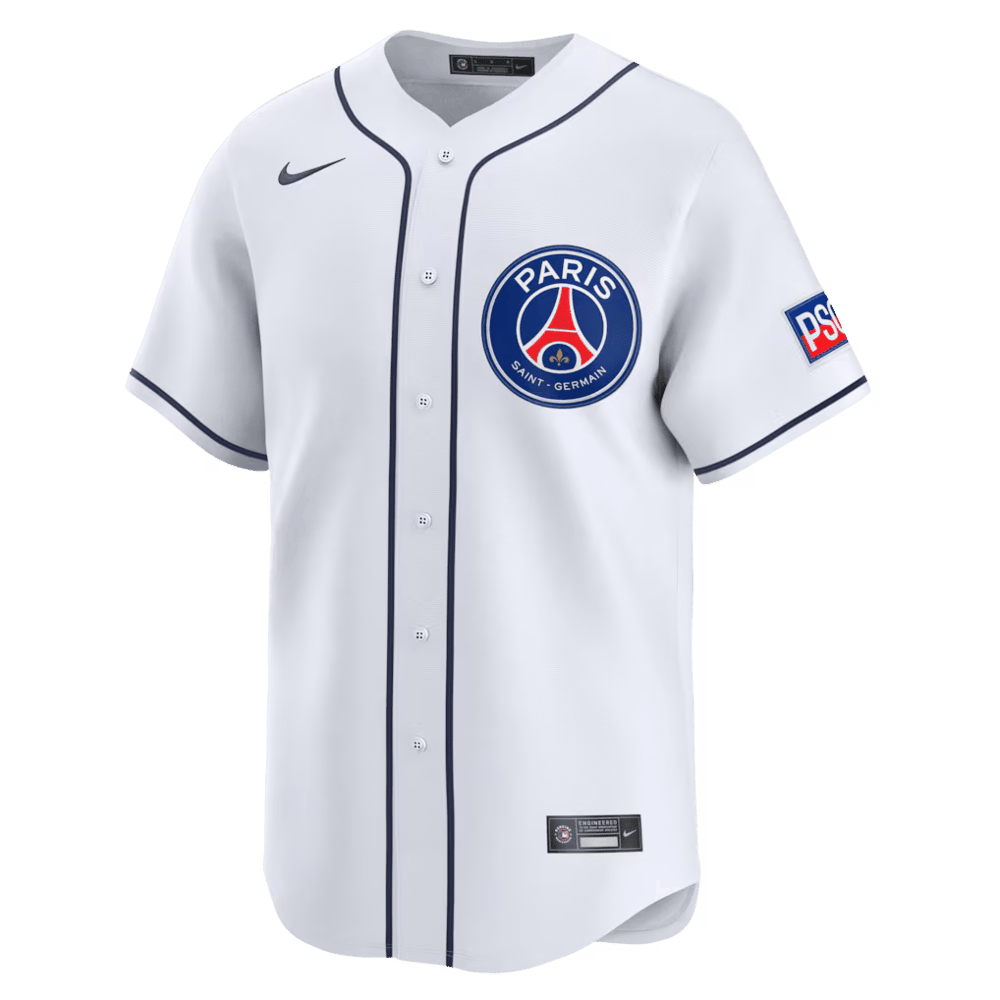 Maillot Homme PSG x MLB 2025/26 Édition Limitée - Blanc