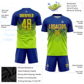Sublimation Green-Orange Jersey Neon Custom Royal Uniform Soccer