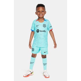 Kinder Barcelona Drittes Trikot+Kurze Hosen 23/24