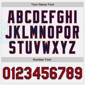 Camiseta de béisbol auténtica blanca personalizada, roja y azul marino