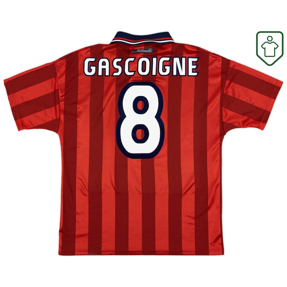 Men's England 1997/99 Away Retro Shirt Gascoigne #8