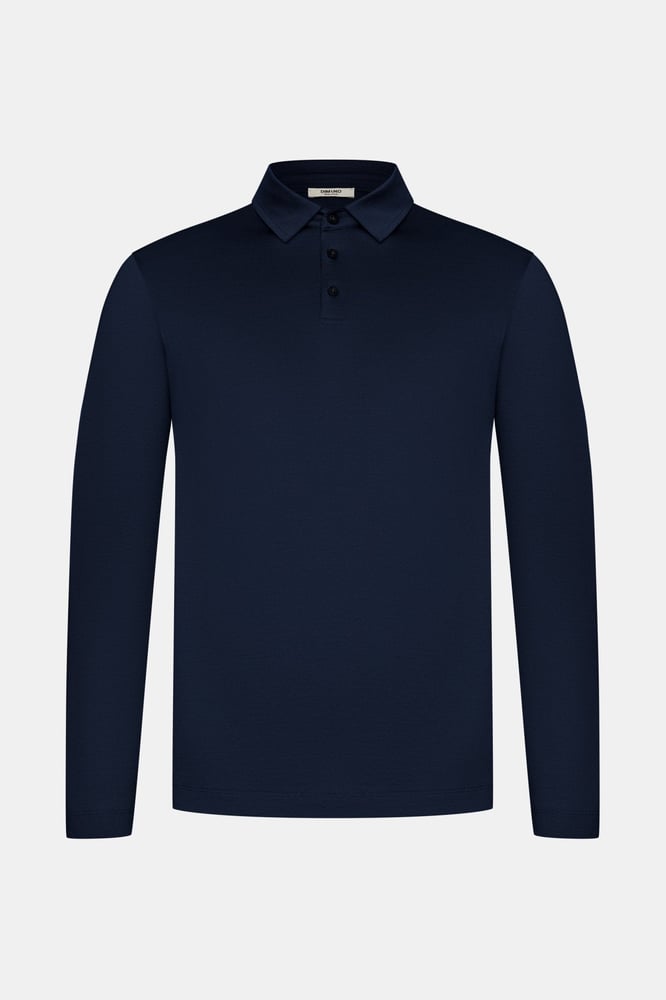Midnight Blue Longsleeve Polo Shirt