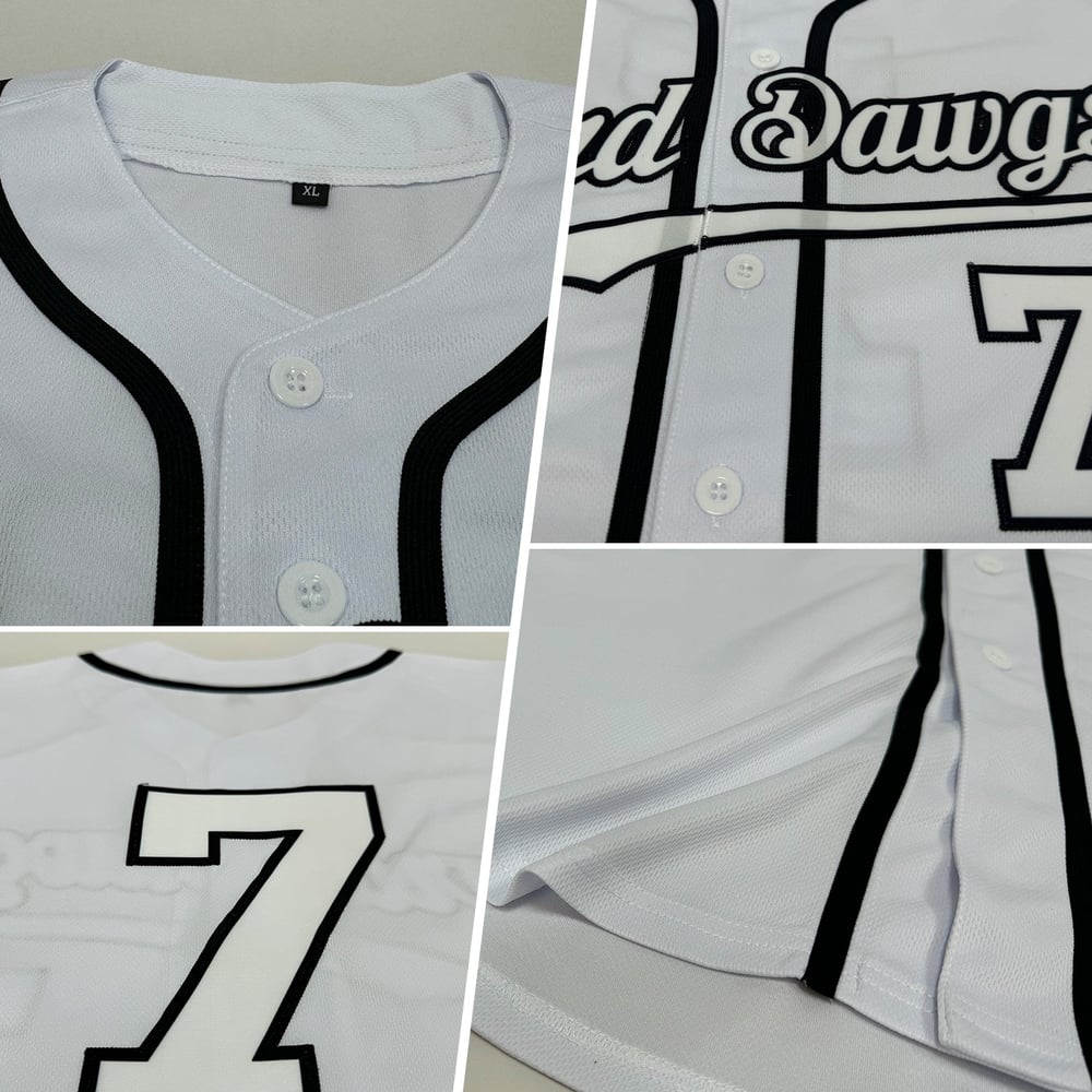 Camiseta de béisbol blanca sin mangas blanca y negra personalizada auténtica