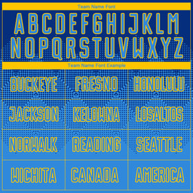 Blue-Gold Custom Jersey Soccer Powder Royal Sublimation Uniform