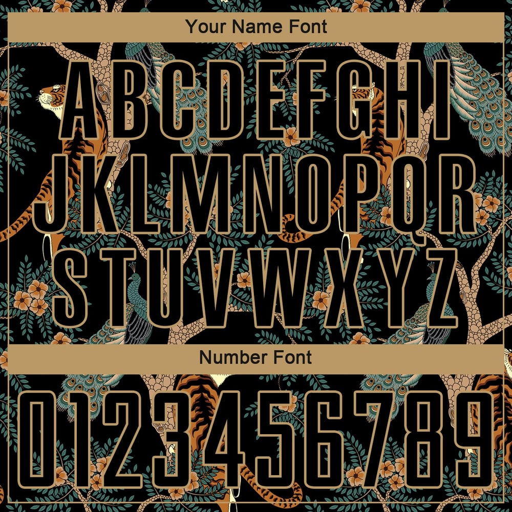 Old Sublimation Custom Tiger And Jersey Peacock Uniform Black Gold Soccer