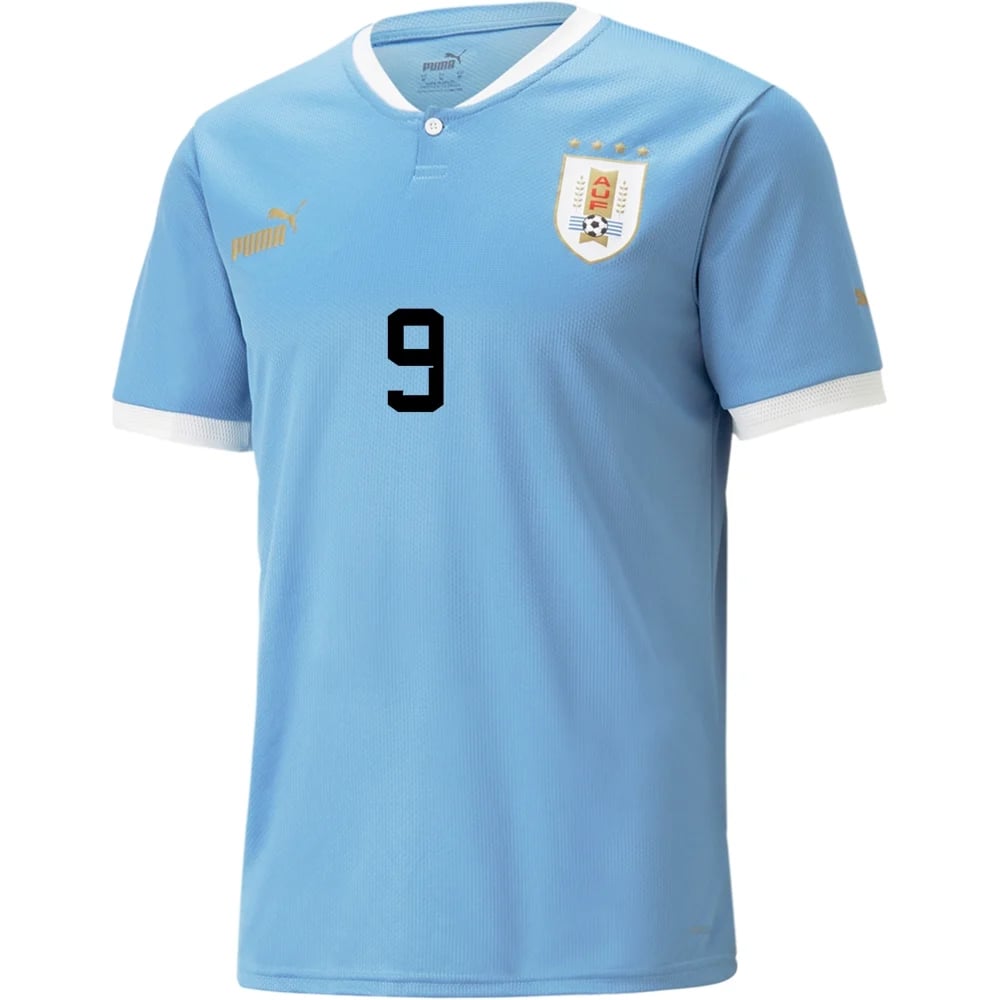 Luis Suárez #9 Uruguay Heimtrikot Weltmeisterschaft 2022