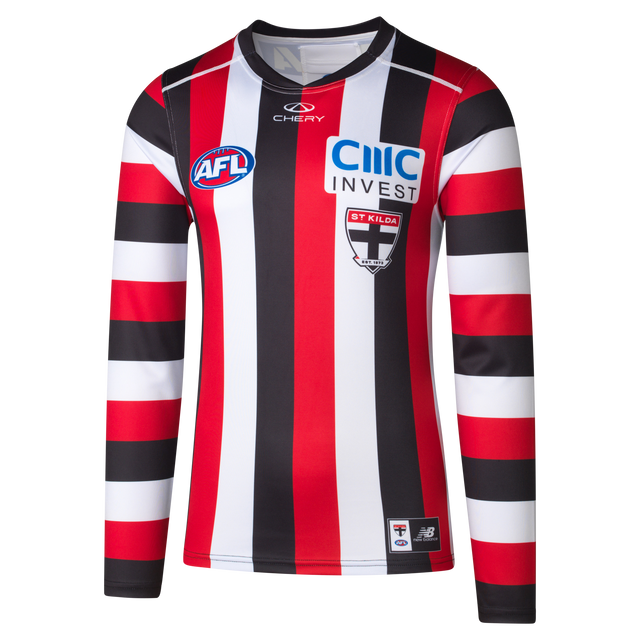 Men's St Kilda Saints 2025 Third Long Sleeve Candy Stripe Guernsey